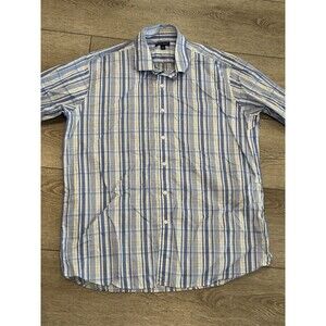 Peter Millar Crown Crafted Mens XL Plaid Button Down Shirt Golf Preppy Easter